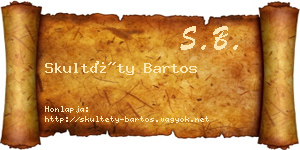 Skultéty Bartos névjegykártya